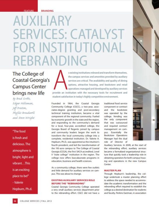 Auxiliary Services Catalyst for Institutional Rebranding Perkins Eastman