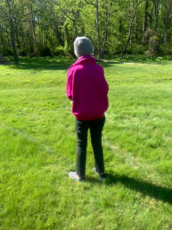The author's mother pictured outdoors