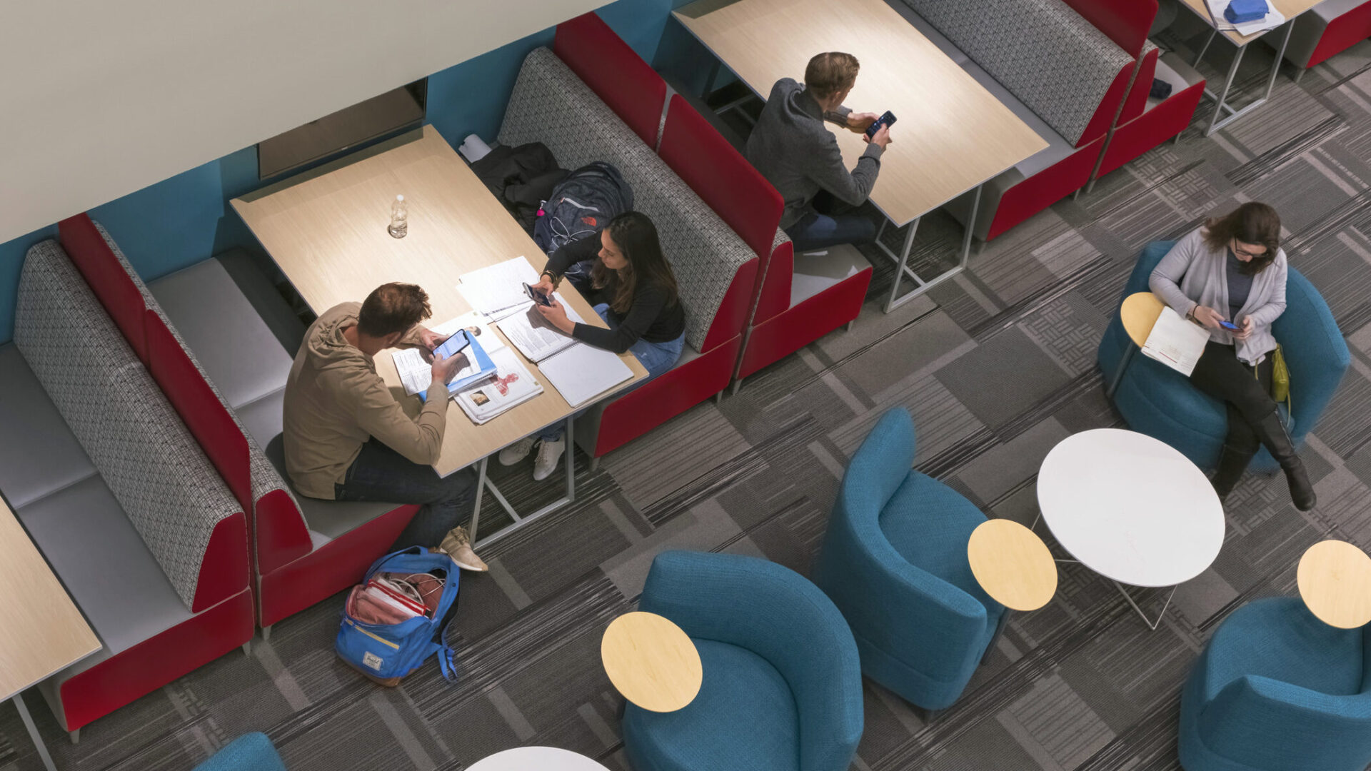 College students in a common space