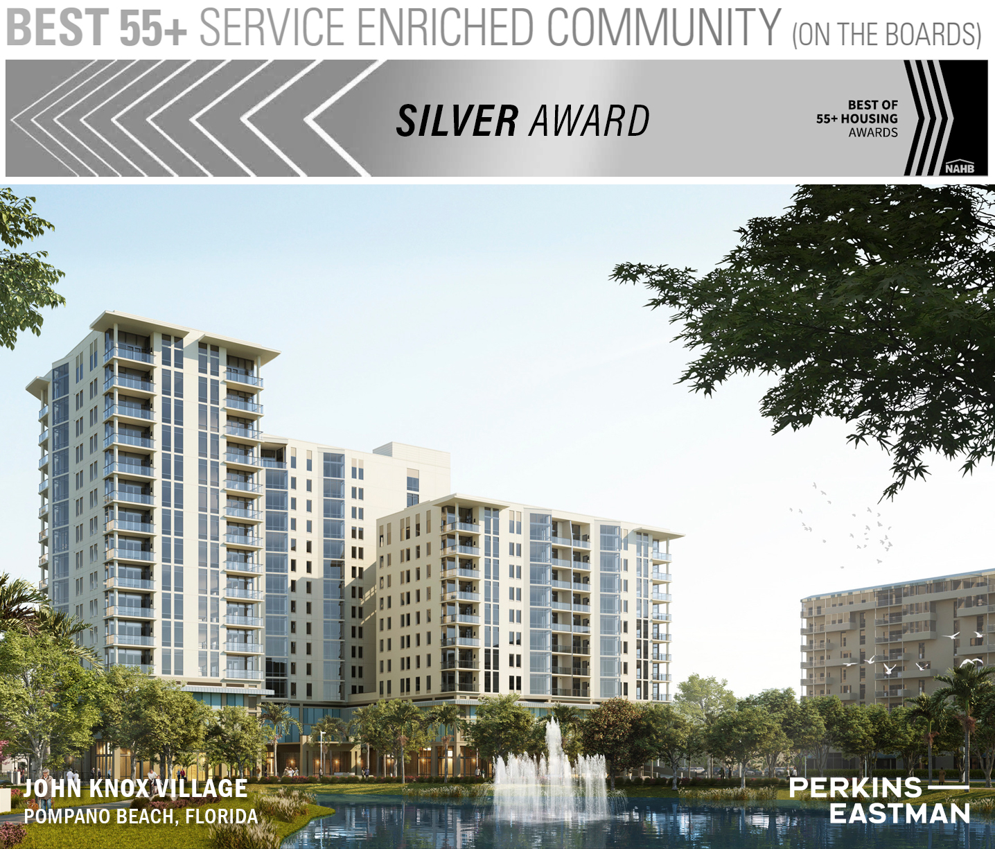 Three Perkins Eastman Projects Recognized with National Association of Home Builders 55+ Housing Awards 2