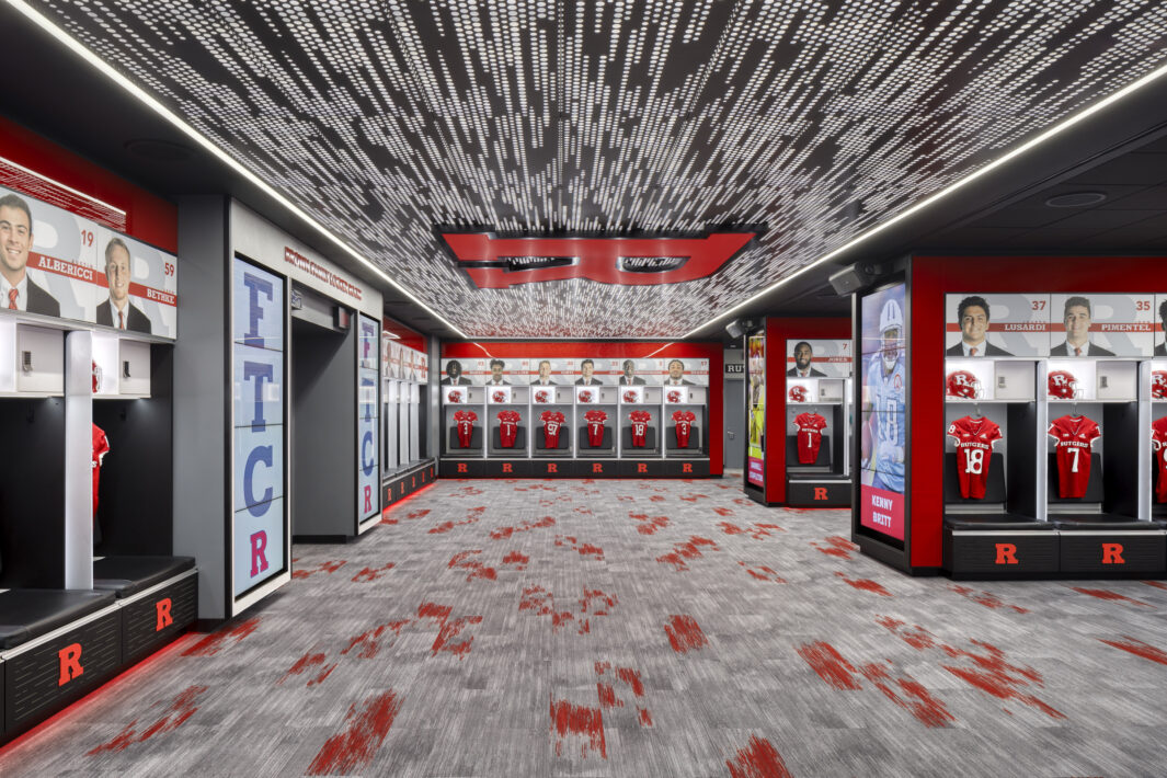 Rutgers University Men's Football Game-Day Locker Room