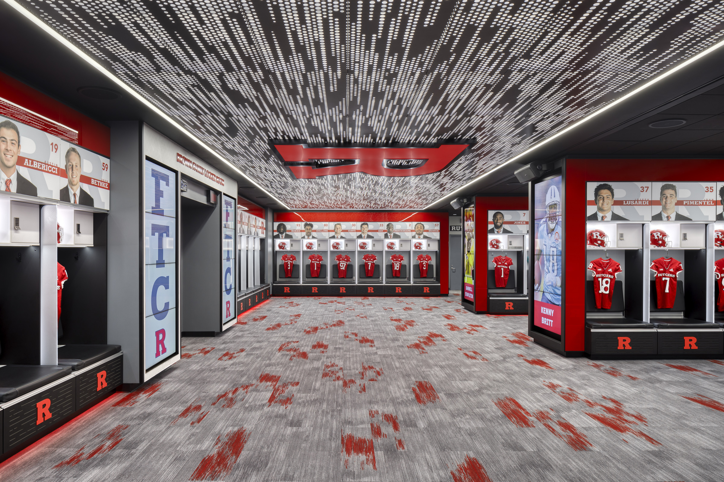 Rutgers University Men's Football GameDay Locker Room Perkins Eastman