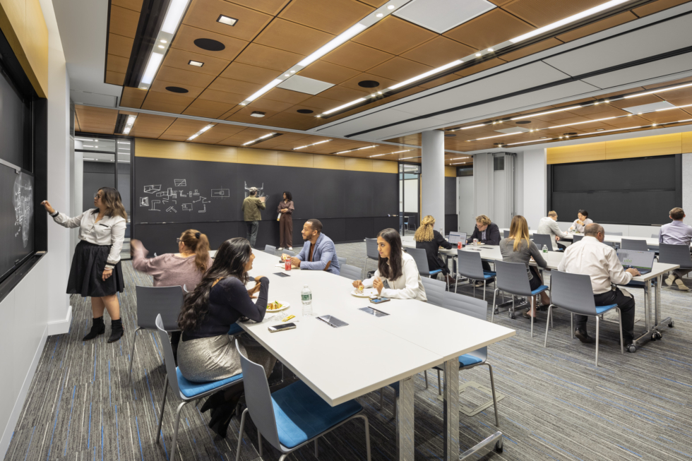 Flexible conference room at the Simons Foundation headquarters, New York