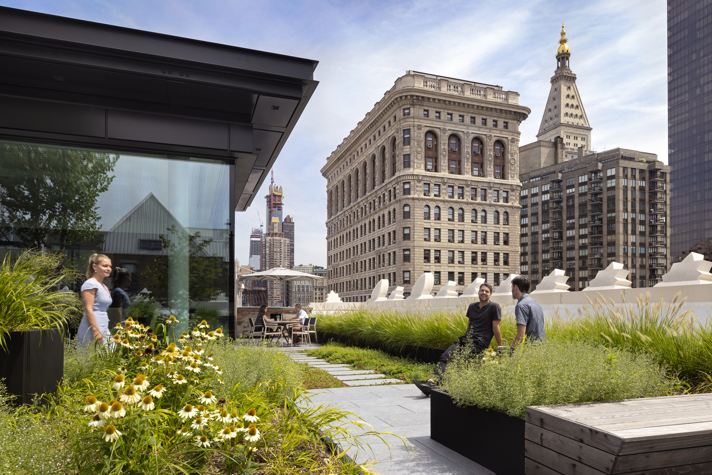 Rooftop garden at the Flatiron Institute, New York