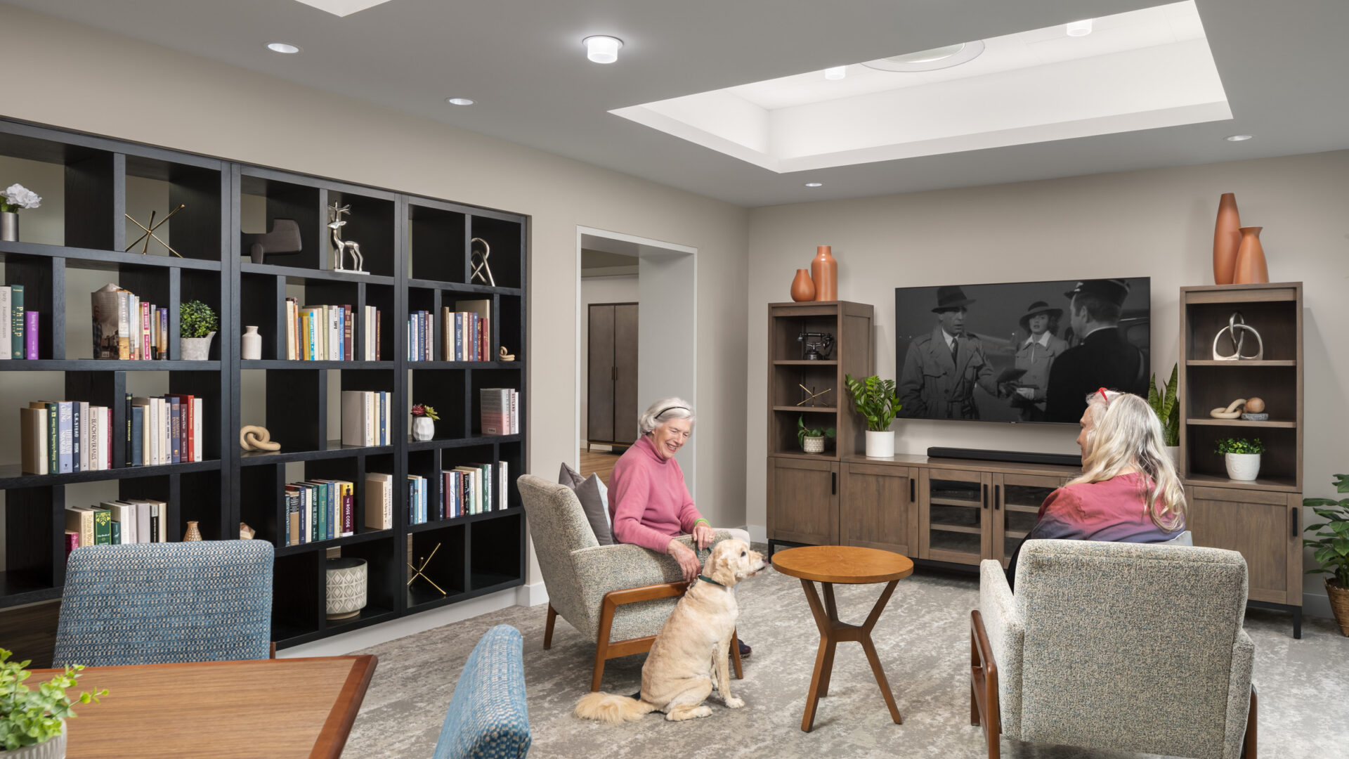 A new library at the Aldersly Retirement Community in San Rafael, CA
