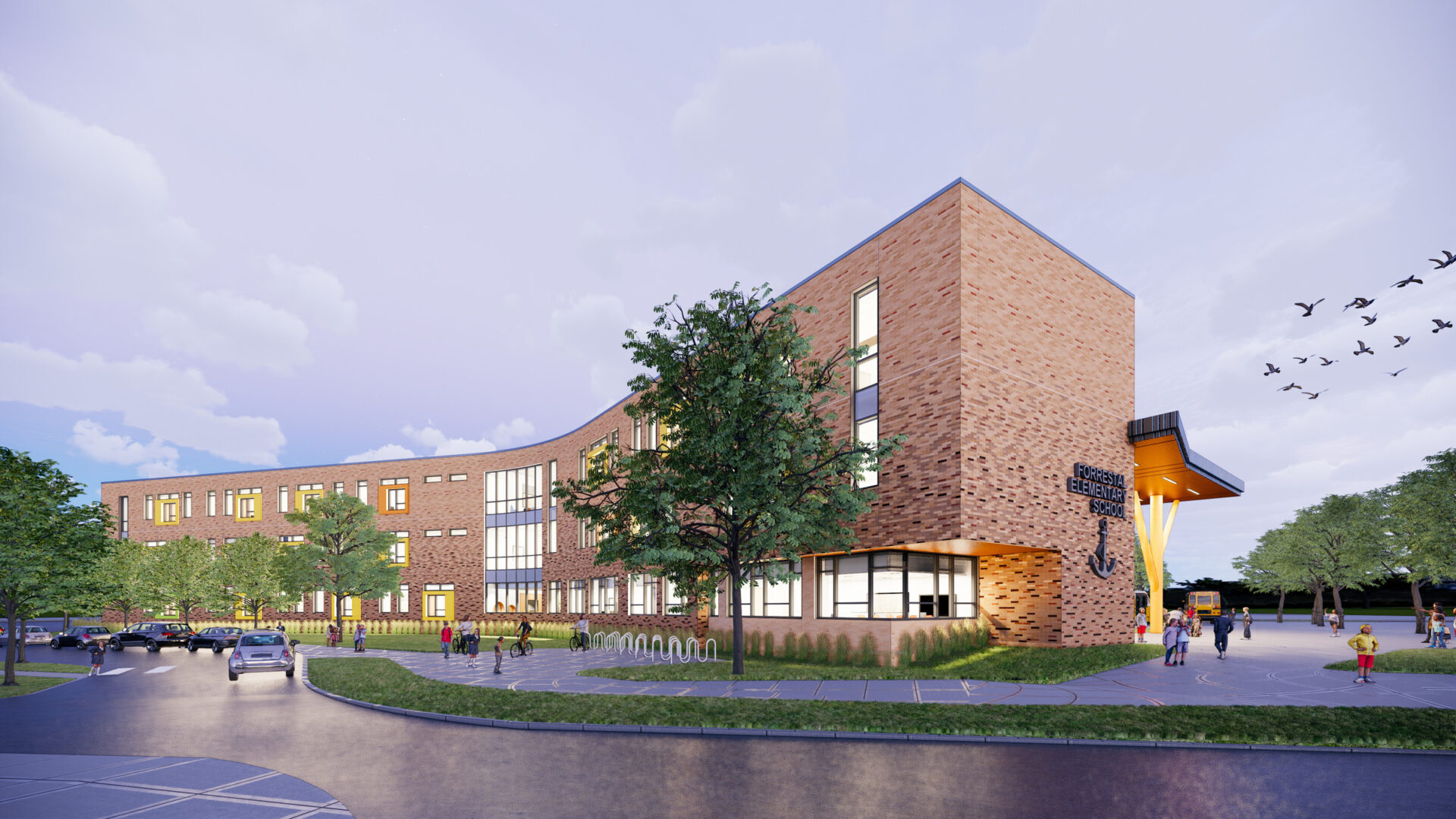 Perkins Eastman Celebrates Groundbreaking of First Elementary School on US Military Base to Pursue Net Zero Energy 6