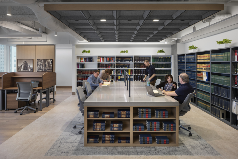 open-plan Law Firm law library