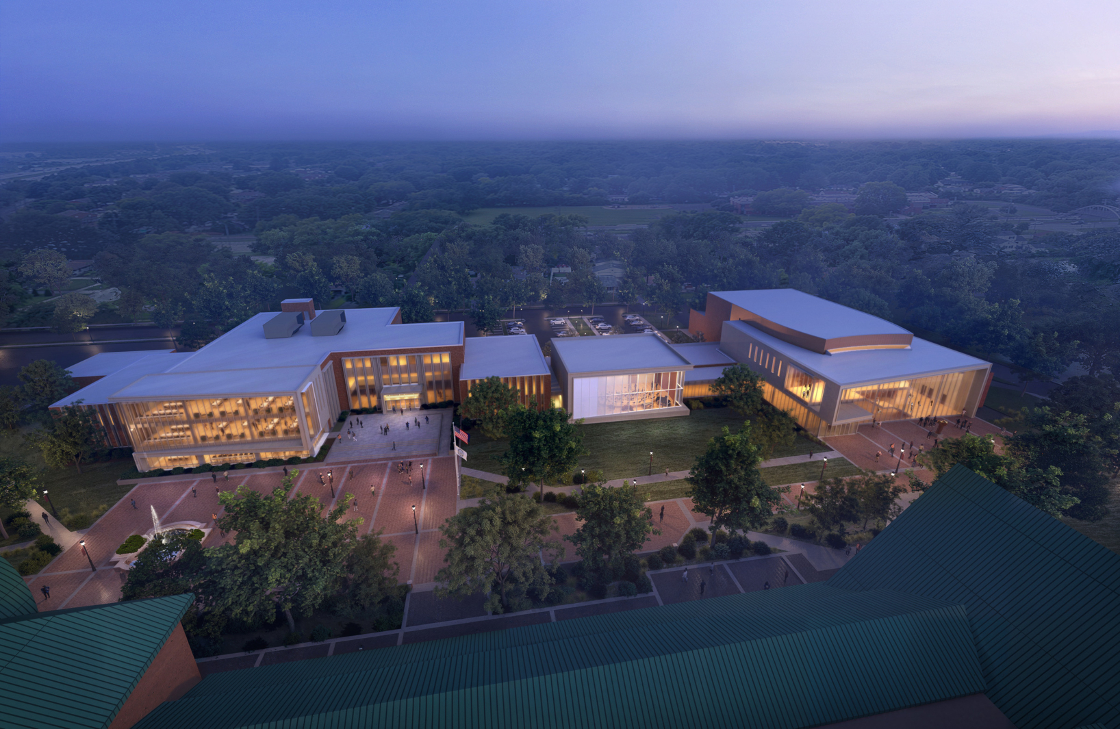 Ohio Wesleyan University John F. Milligan Library and Arts Arena Complex 1