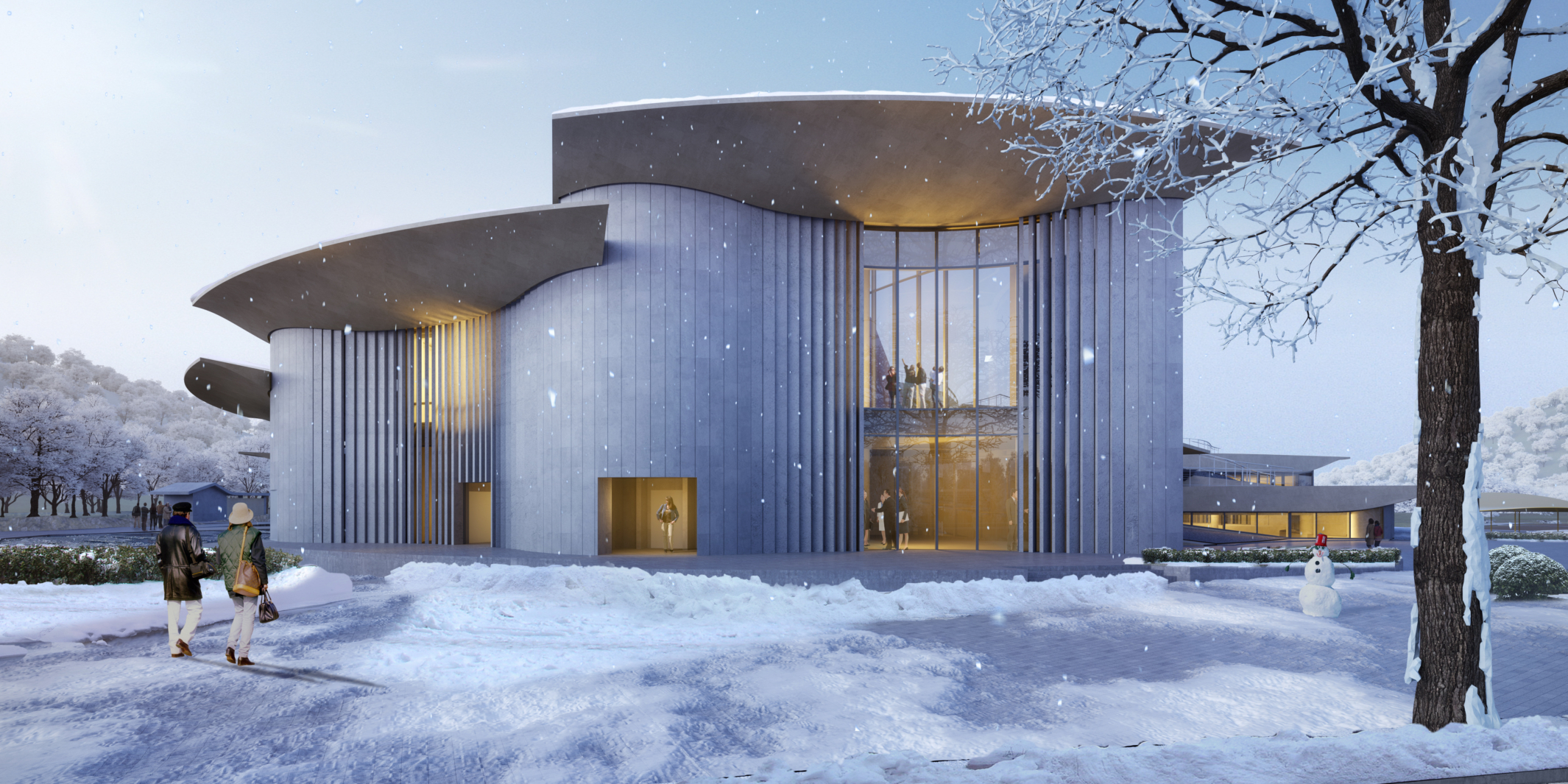 Wuxi Yangshan Peach Museum in winter