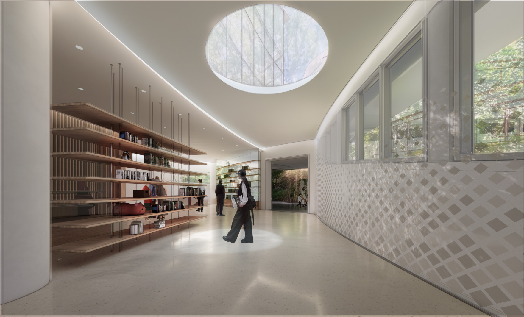 interior hallway of Wuxi Yangshan Peach Museum