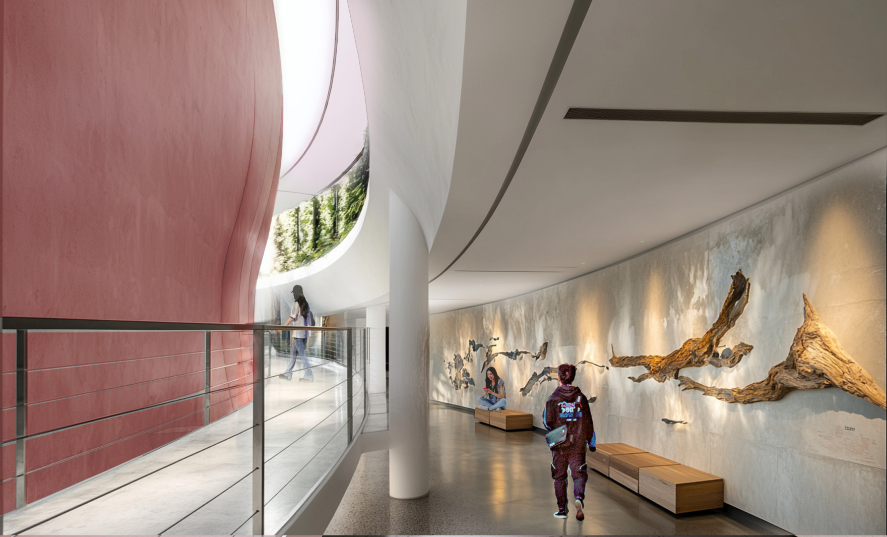 Museum visitor in Wuxi Yangshan Peach Museum