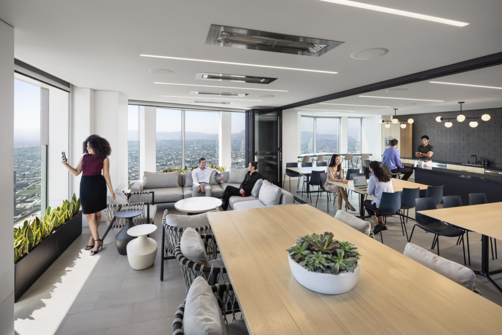 Pantry and loggia area at Lincoln Financial offices in Los Angeles, CA 